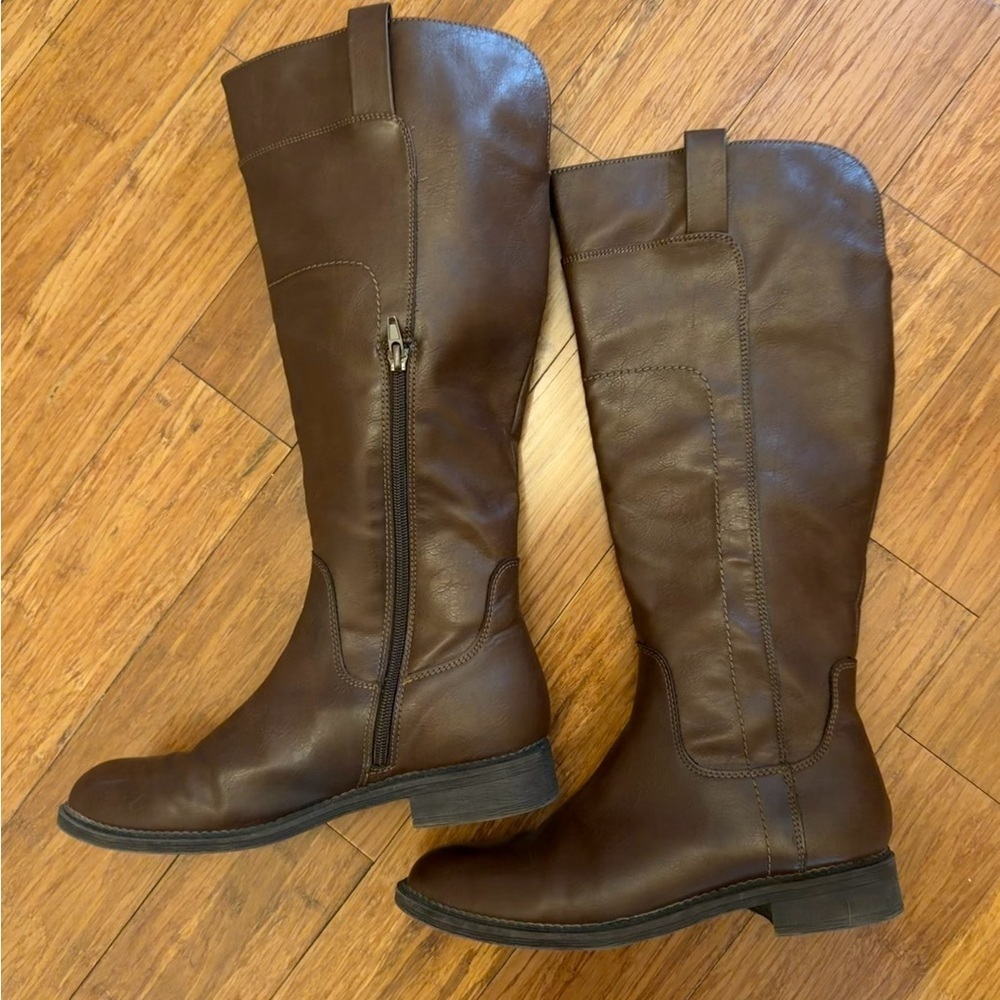 Frye And Co Womens Giovanna Stacked Heel Riding Boots size 7 cowgirl shoes - Picture 3 of 8